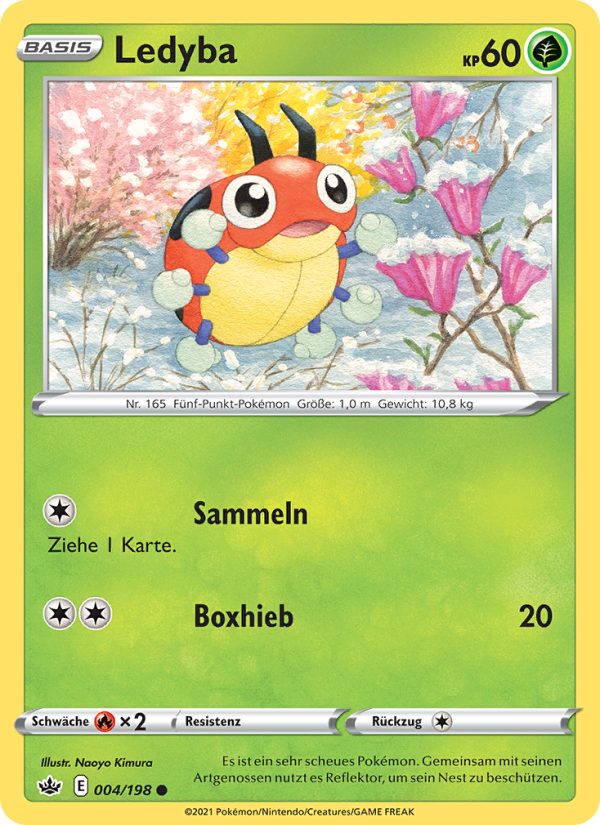 Ledyba 4 — Chilling Reign (German Pokémon TCG card)