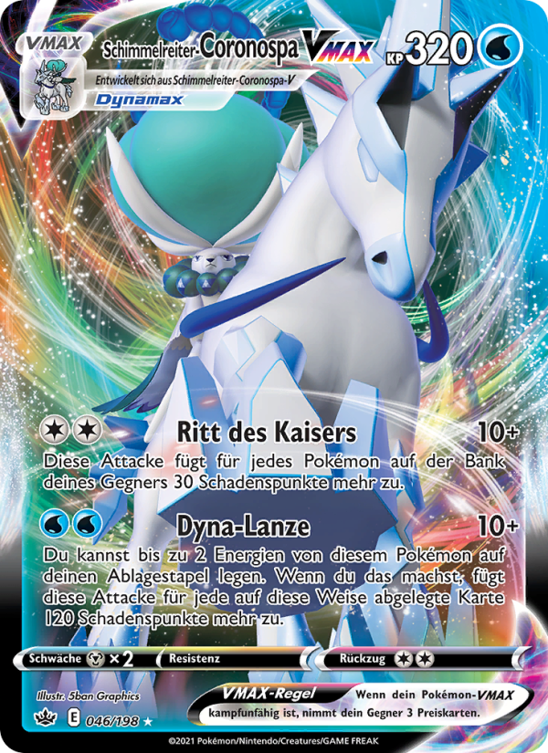 Schimmelreiter-Coronospa VMAX 46 — Chilling Reign (German Pokémon TCG card)