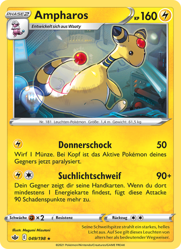 Ampharos 49 — Chilling Reign (German Pokémon TCG card)
