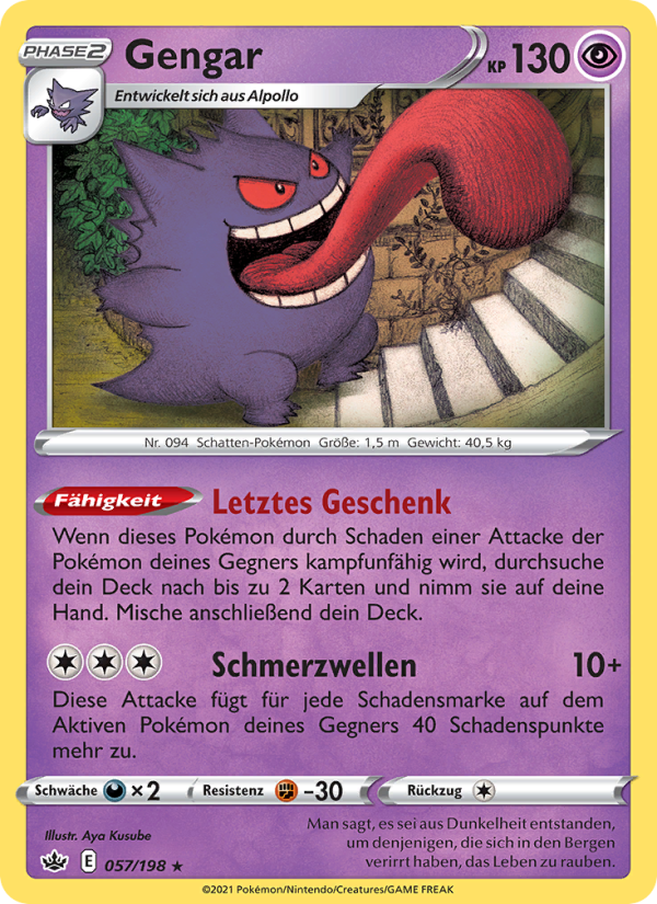 Gengar 57 — Chilling Reign (German Pokémon TCG card)