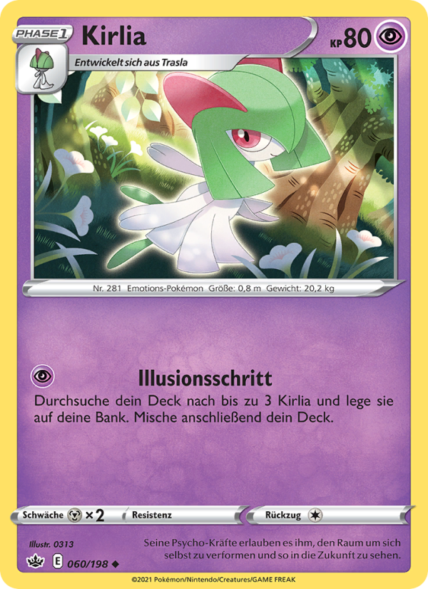 Kirlia 60 — Chilling Reign (German Pokémon TCG card)