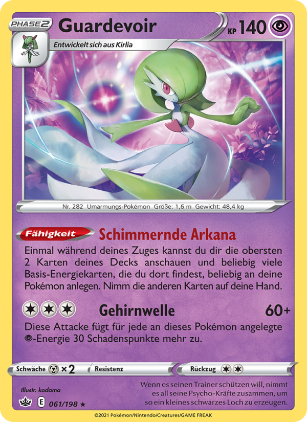 Guardevoir 61 — Chilling Reign (German Pokémon TCG card)