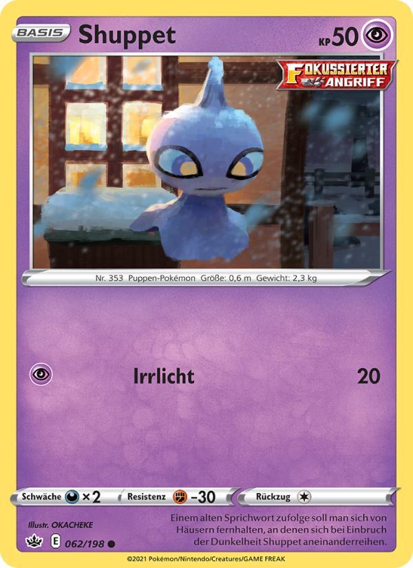 Shuppet 62 — Chilling Reign (German Pokémon TCG card)