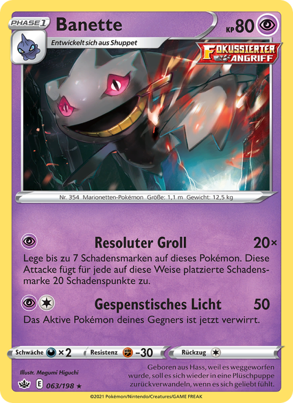 Banette 63 — Chilling Reign (German Pokémon TCG card)