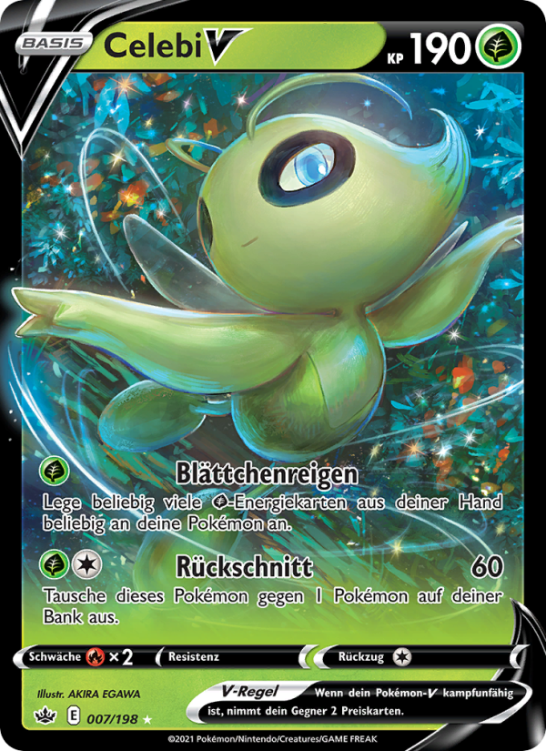 Celebi V 7 — Chilling Reign (German Pokémon TCG card)