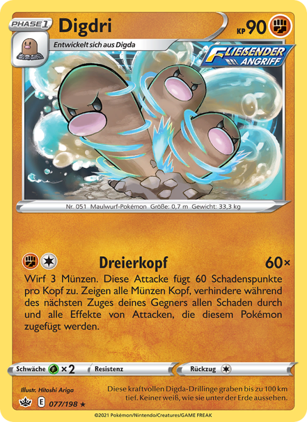 Digdri 77 — Chilling Reign (German Pokémon TCG card)