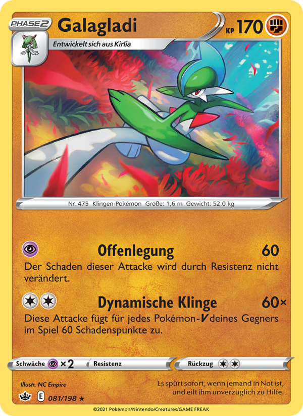 Galagladi 81 — Chilling Reign (German Pokémon TCG card)