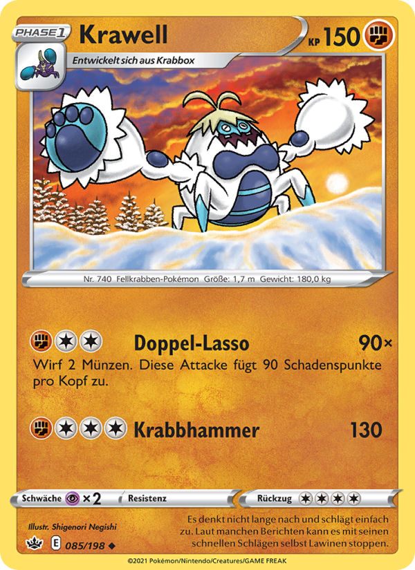 Krawell 85 — Chilling Reign (German Pokémon TCG card)