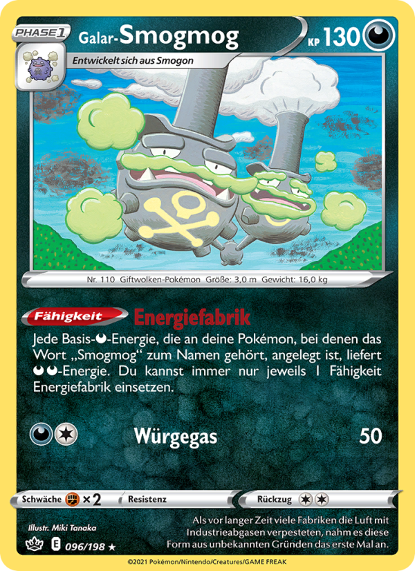 Galar-Smogmog 96 — Chilling Reign (German Pokémon TCG card)