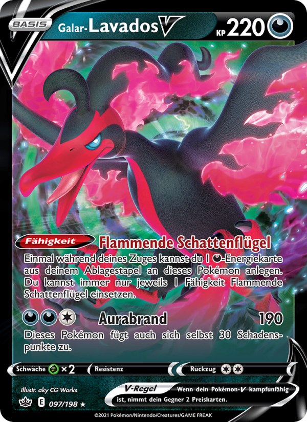 Galar-Lavados V 97 — Chilling Reign (German Pokémon TCG card)