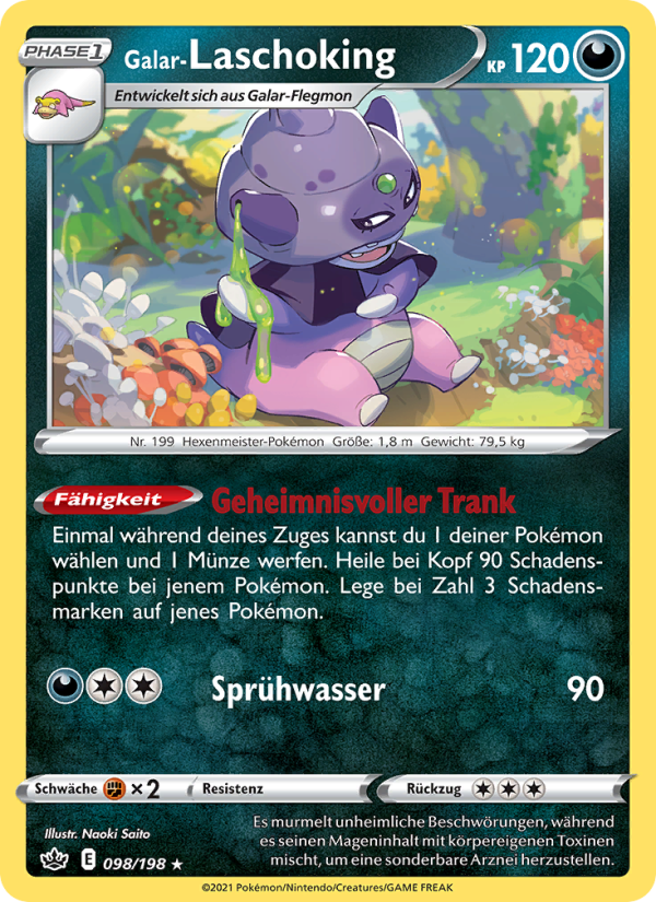Galar-Laschoking 98 — Chilling Reign (German Pokémon TCG card)