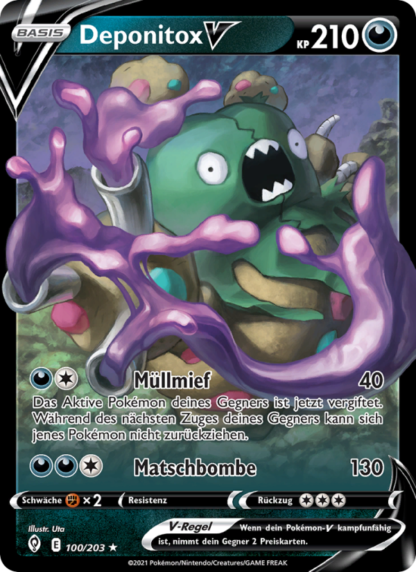 Deponitox V 100 — Evolving Skies (German Pokémon TCG card)