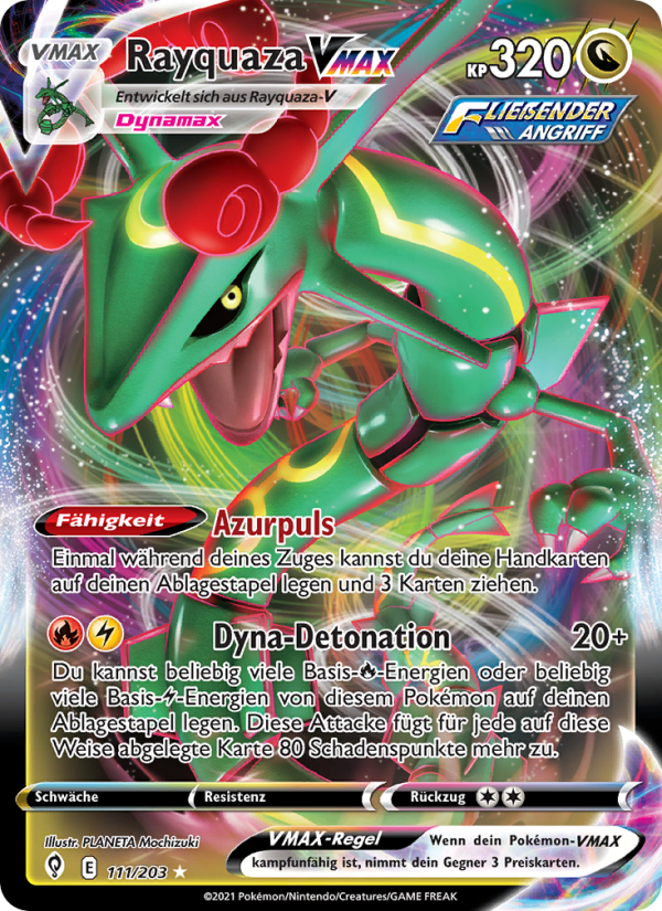 Rayquaza VMAX 111 — Evolving Skies (German Pokémon TCG card)