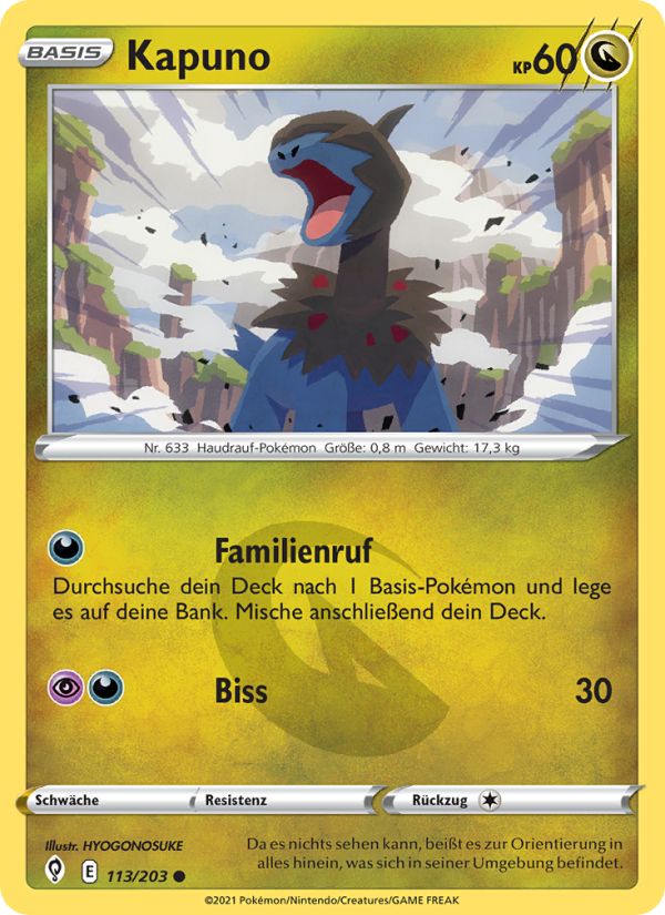 Kapuno 113 — Evolving Skies (German Pokémon TCG card)