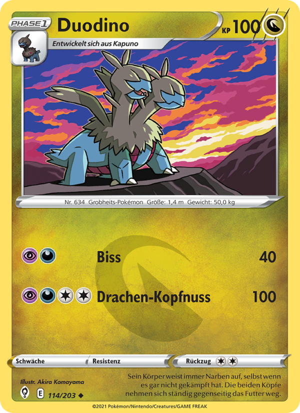 Duodino 114 — Evolving Skies (German Pokémon TCG card)