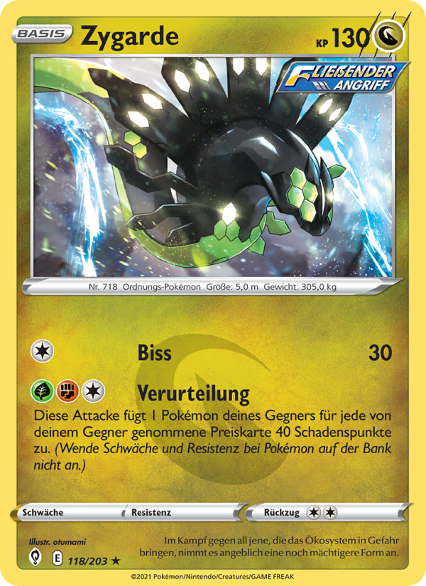 Zygarde 118 — Evolving Skies (German Pokémon TCG card)