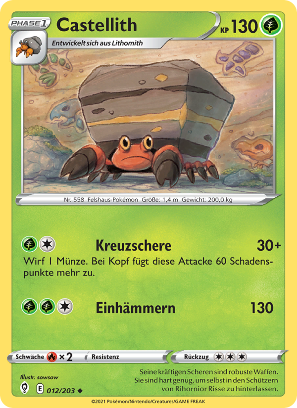 Castellith 12 — Evolving Skies (German Pokémon TCG card)