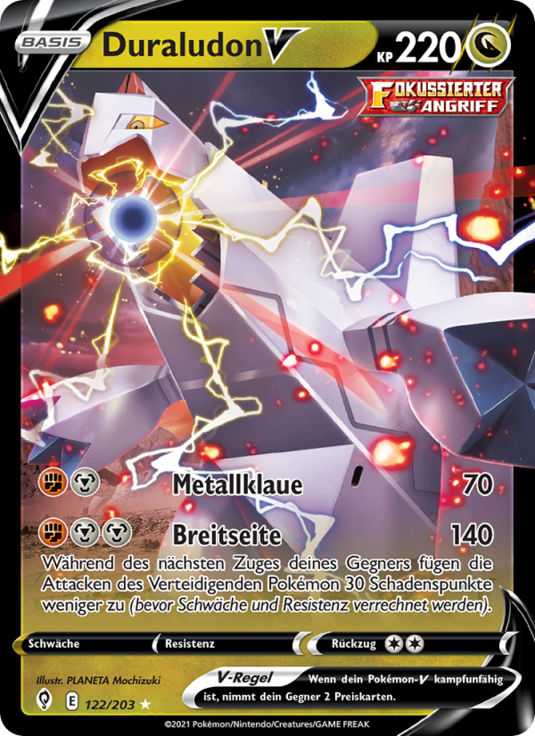 Duraludon V 122 — Evolving Skies (German Pokémon TCG card)