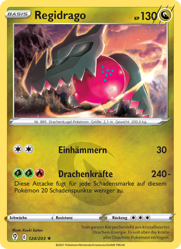 Regidrago 124 — Evolving Skies (German Pokémon TCG card)
