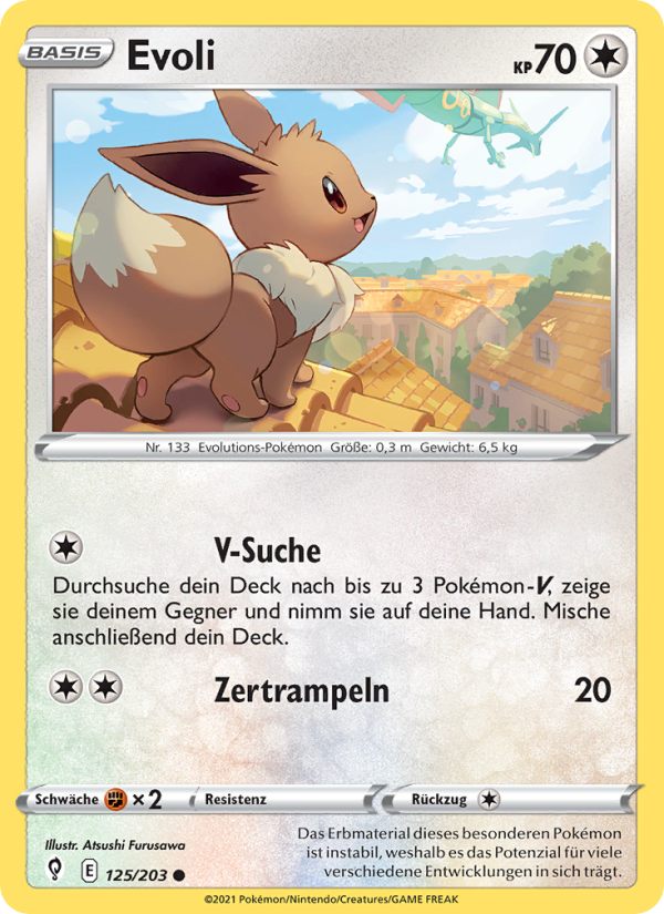 Evoli 125 — Evolving Skies (German Pokémon TCG card)