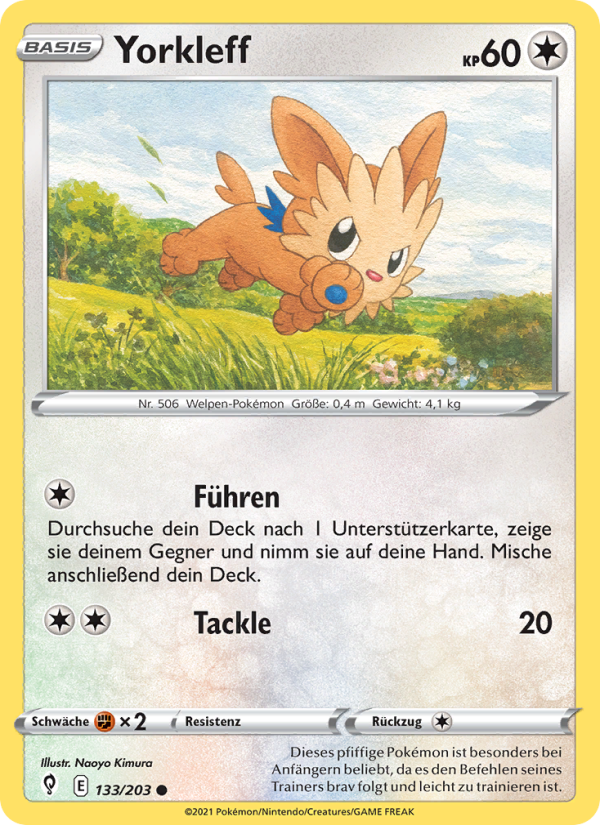 Yorkleff 133 — Evolving Skies (German Pokémon TCG card)