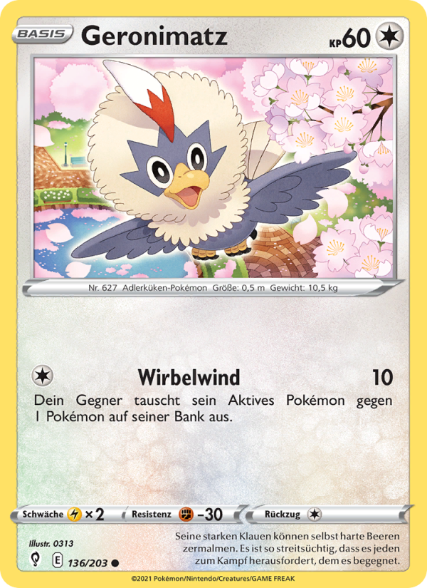 Geronimatz 136 — Evolving Skies (German Pokémon TCG card)