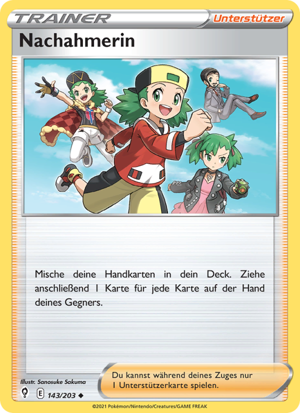 Nachahmerin 143 — Evolving Skies (German Pokémon TCG card)