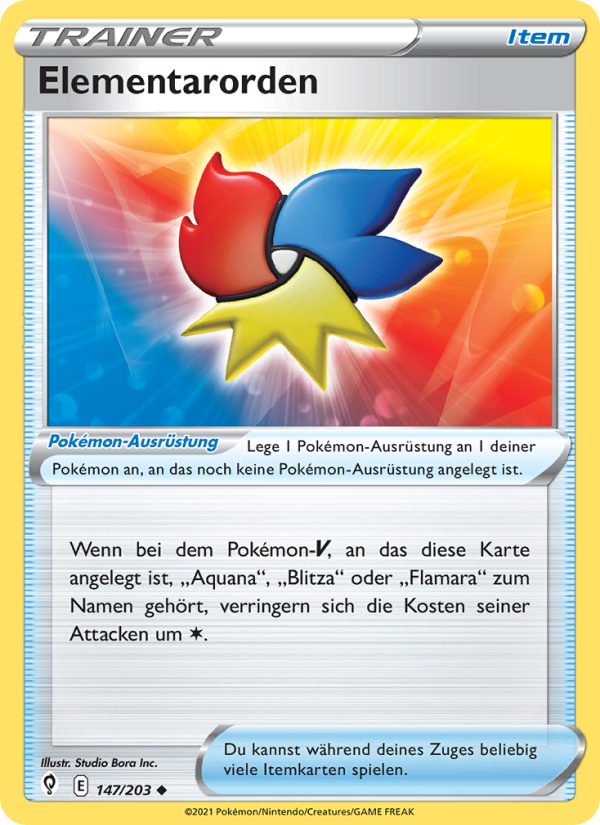Elementarorden 147 — Evolving Skies (German Pokémon TCG card)
