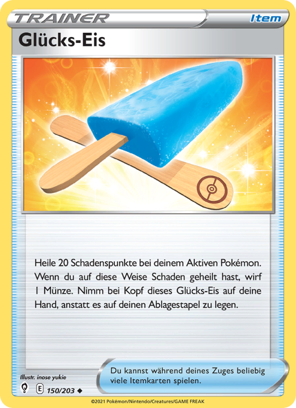 Glücks-Eis 150 — Evolving Skies (German Pokémon TCG card)