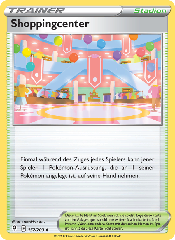 Shoppingcenter 157 — Evolving Skies (German Pokémon TCG card)