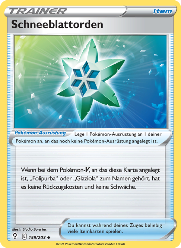 Schneeblattorden 159 — Evolving Skies (German Pokémon TCG card)