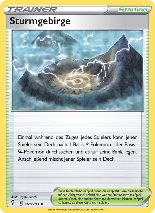 Sturmgebirge 161 — Evolving Skies (German Pokémon TCG card)