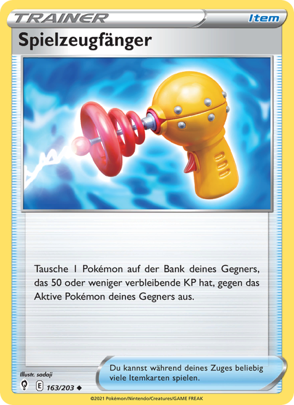Spielzeugfänger 163 — Evolving Skies (German Pokémon TCG card)