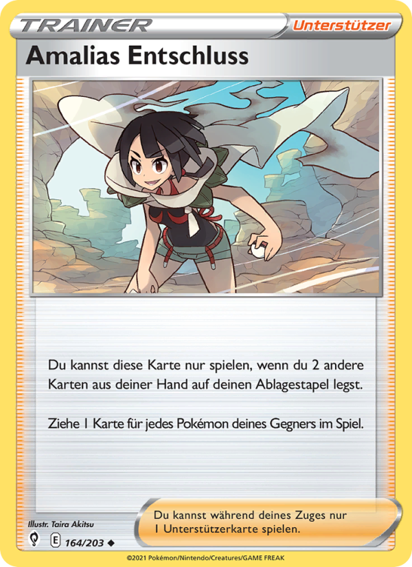 Amalias Entschluss 164 — Evolving Skies (German Pokémon TCG card)