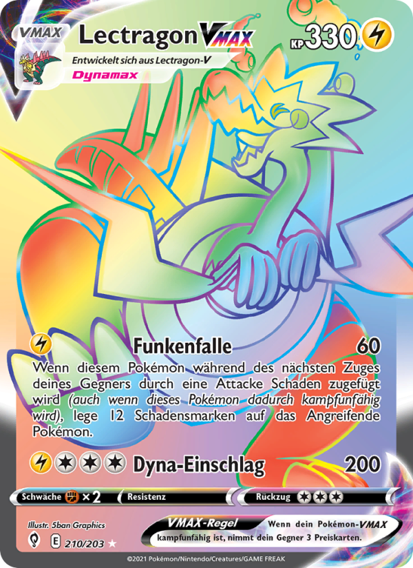 Lectragon VMAX 210 — Evolving Skies (German Pokémon TCG card)