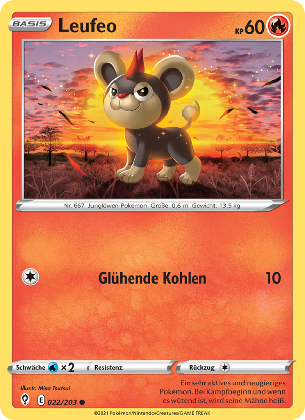 Leufeo 22 — Evolving Skies (German Pokémon TCG card)