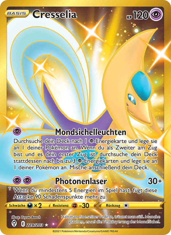 Cresselia 228 — Evolving Skies (German Pokémon TCG card)