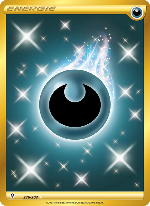 Finsternis-Energie 236 — Evolving Skies (German Pokémon TCG card)
