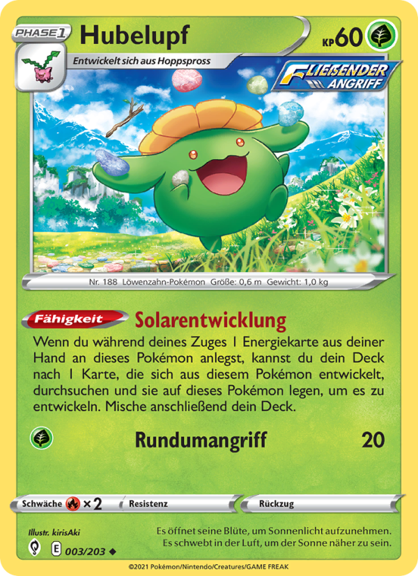 Hubelupf 3 — Evolving Skies (German Pokémon TCG card)