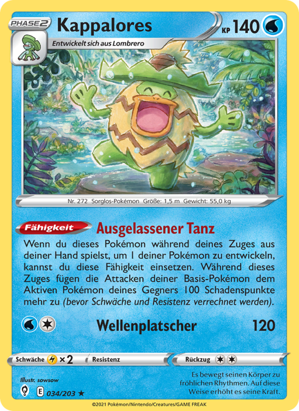 Kappalores 34 — Evolving Skies (German Pokémon TCG card)