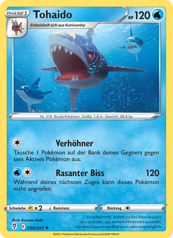 Tohaido 36 — Evolving Skies (German Pokémon TCG card)