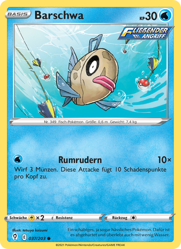 Barschwa 37 — Evolving Skies (German Pokémon TCG card)