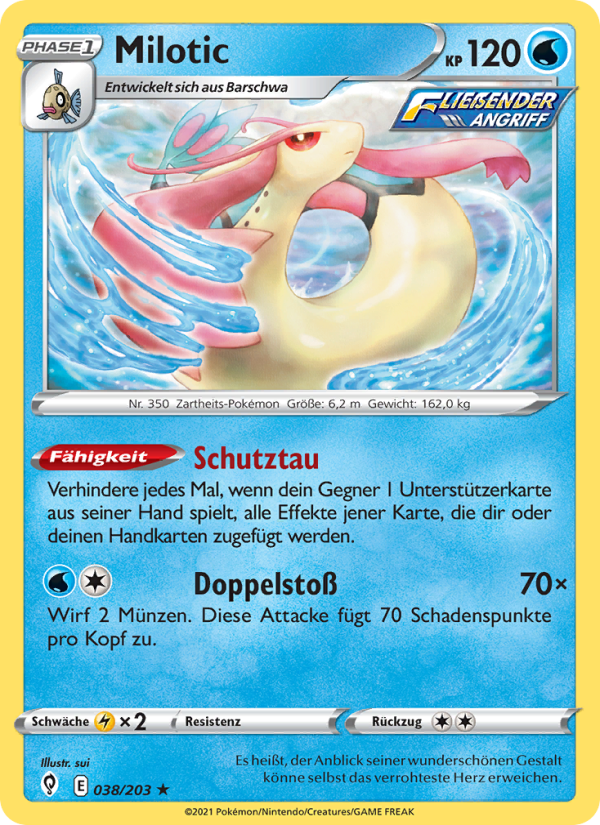 Milotic 38 — Evolving Skies (German Pokémon TCG card)