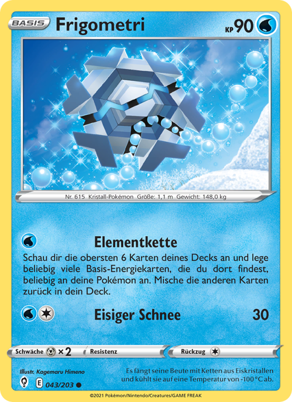 Frigometri 43 — Evolving Skies (German Pokémon TCG card)