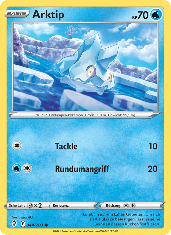Arktip 44 — Evolving Skies (German Pokémon TCG card)