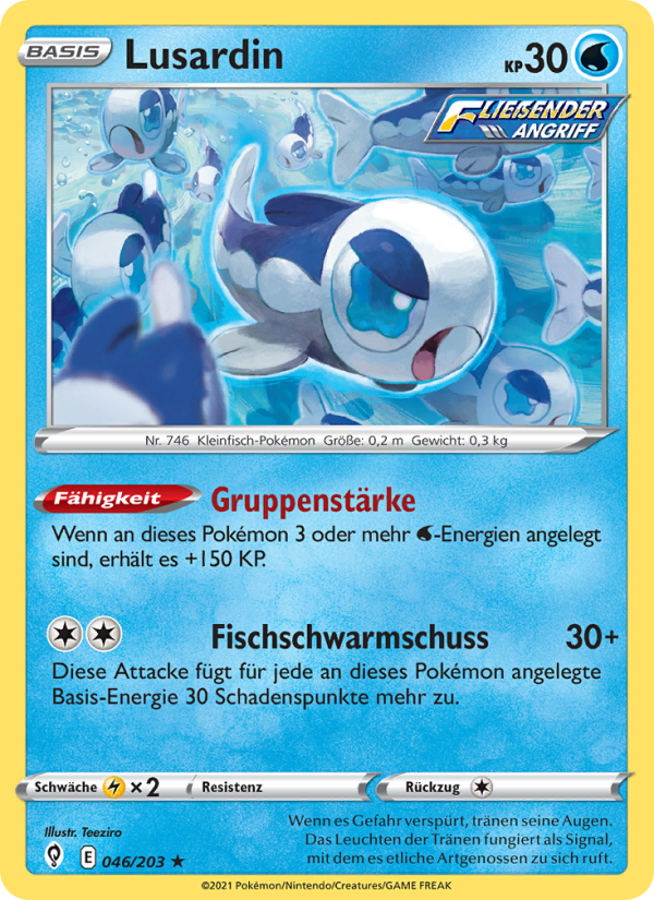 Lusardin 46 — Evolving Skies (German Pokémon TCG card)