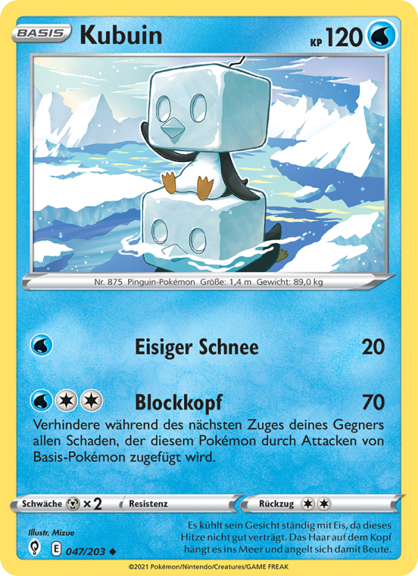 Kubuin 47 — Evolving Skies (German Pokémon TCG card)