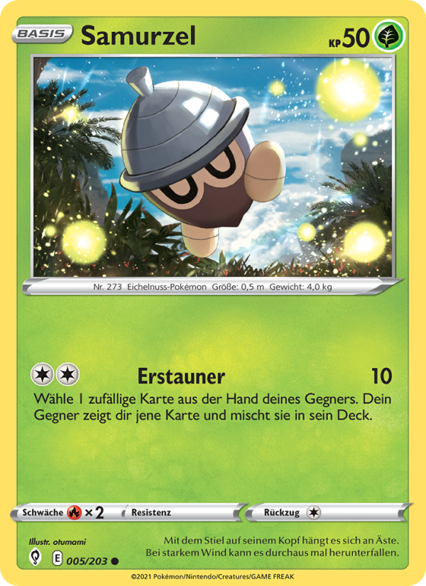Samurzel 5 — Evolving Skies (German Pokémon TCG card)