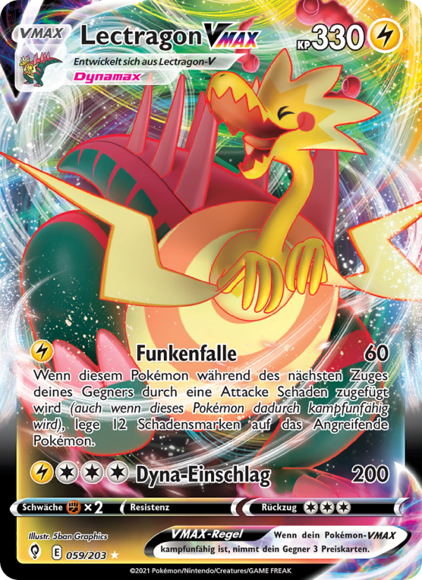 Lectragon VMAX 59 — Evolving Skies (German Pokémon TCG card)