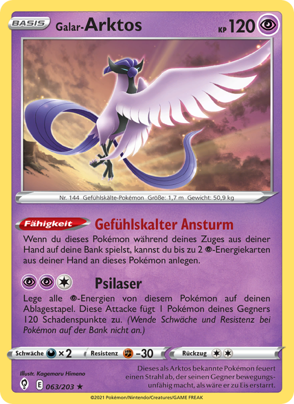 Galar-Arktos 63 — Evolving Skies (German Pokémon TCG card)
